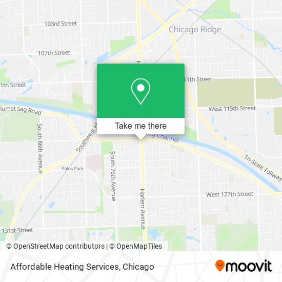 Affordable Heating Services map