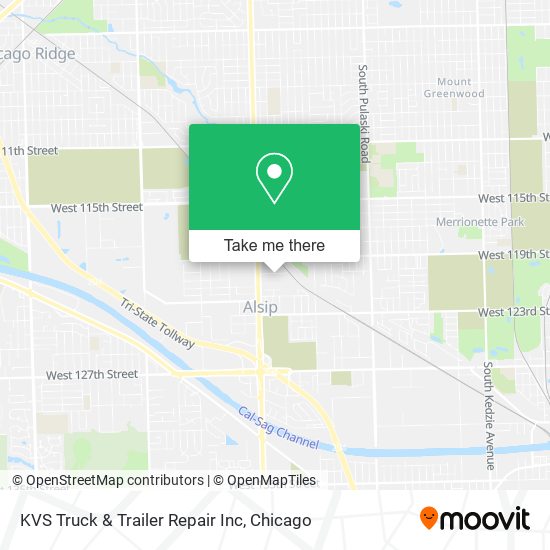 Mapa de KVS Truck & Trailer Repair Inc