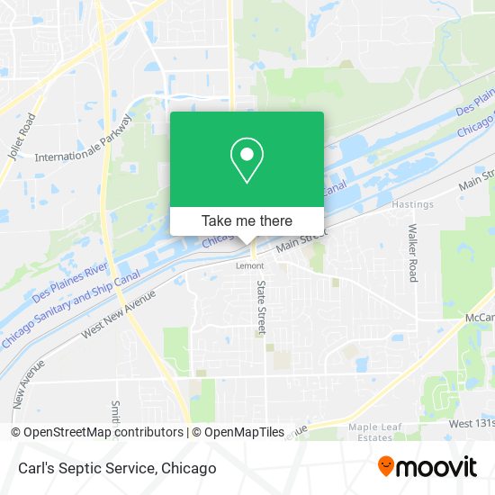 Carl's Septic Service map