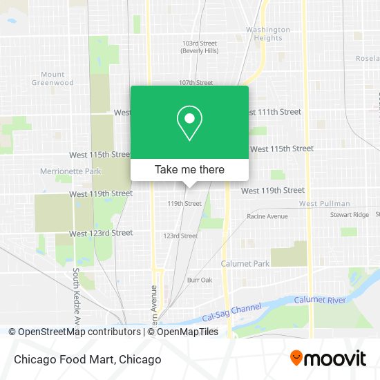 Chicago Food Mart map