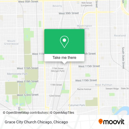 Mapa de Grace City Church Chicago