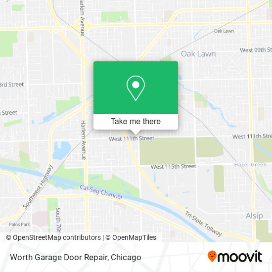 Mapa de Worth Garage Door Repair