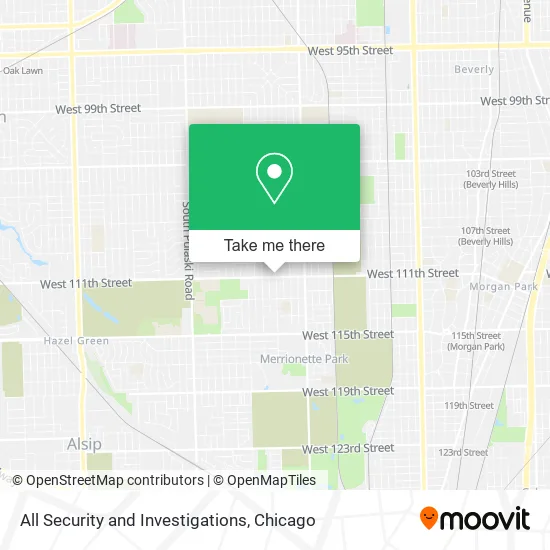 Mapa de All Security and Investigations