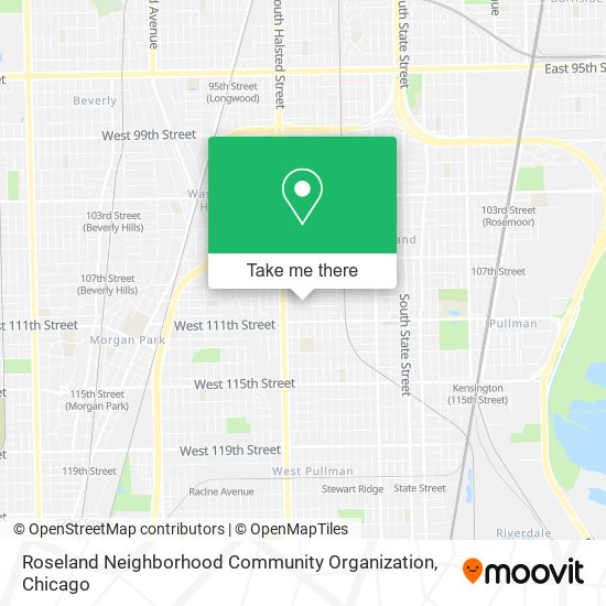 Mapa de Roseland Neighborhood Community Organization