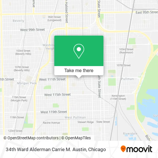34th Ward Alderman Carrie M. Austin map