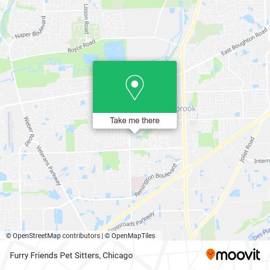 Furry Friends Pet Sitters map