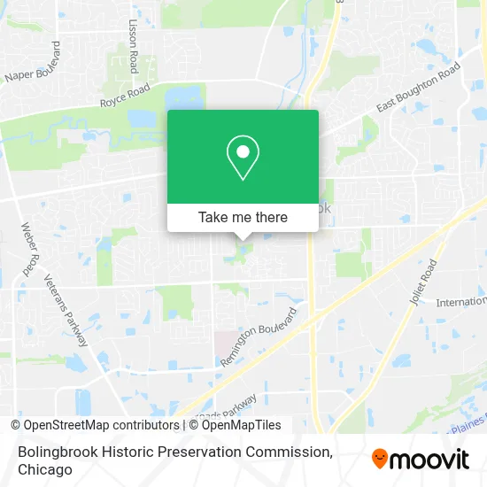Bolingbrook Historic Preservation Commission map