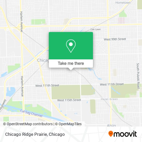 Chicago Ridge Prairie map