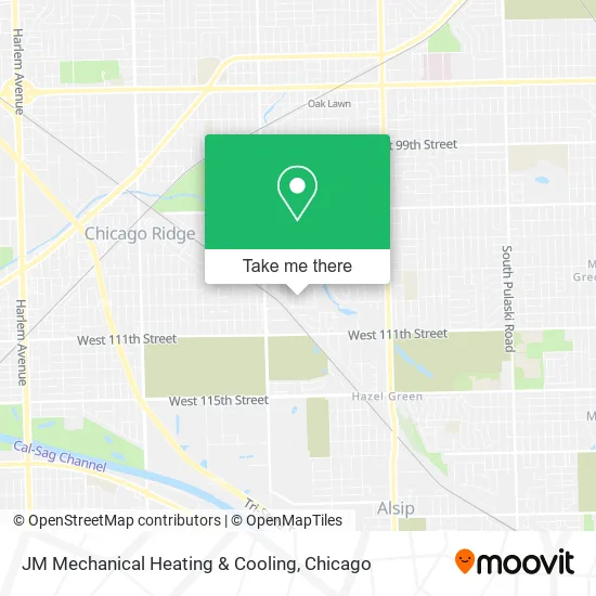JM Mechanical Heating & Cooling map
