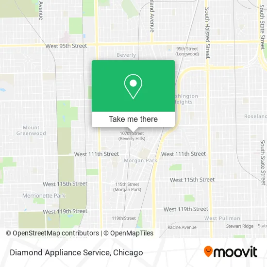 Diamond Appliance Service map