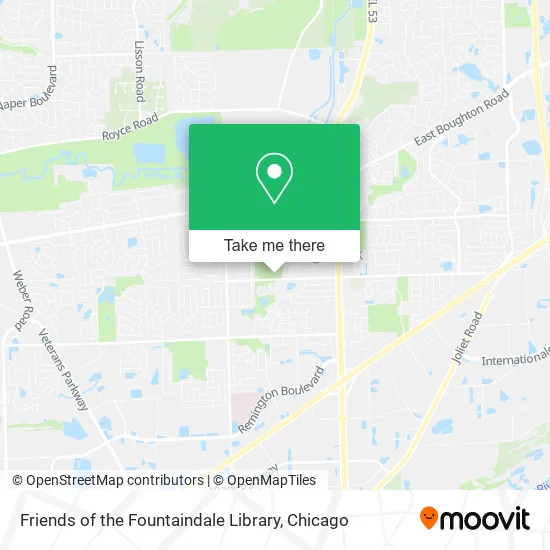 Friends of the Fountaindale Library map
