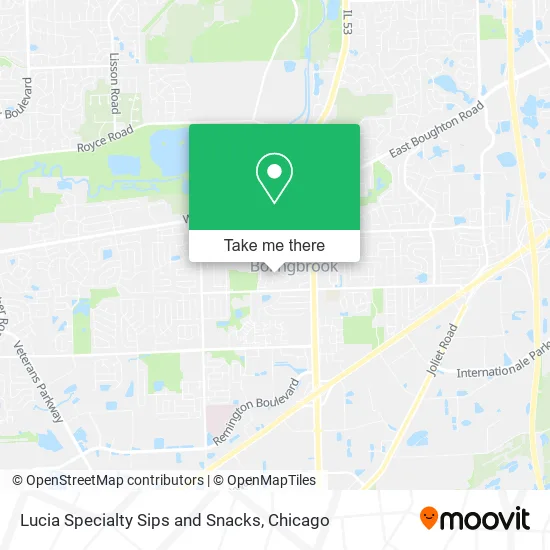 Lucia Specialty Sips and Snacks map