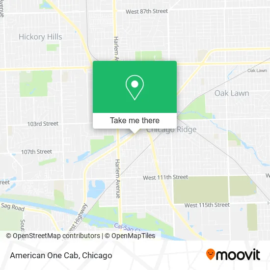 American One Cab map