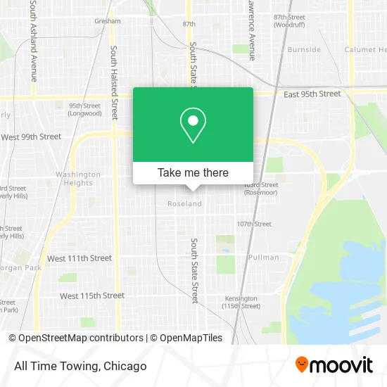 All Time Towing map