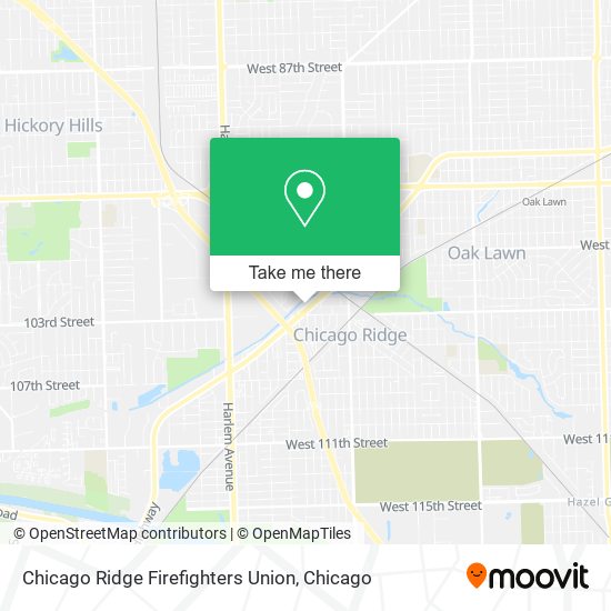 Mapa de Chicago Ridge Firefighters Union