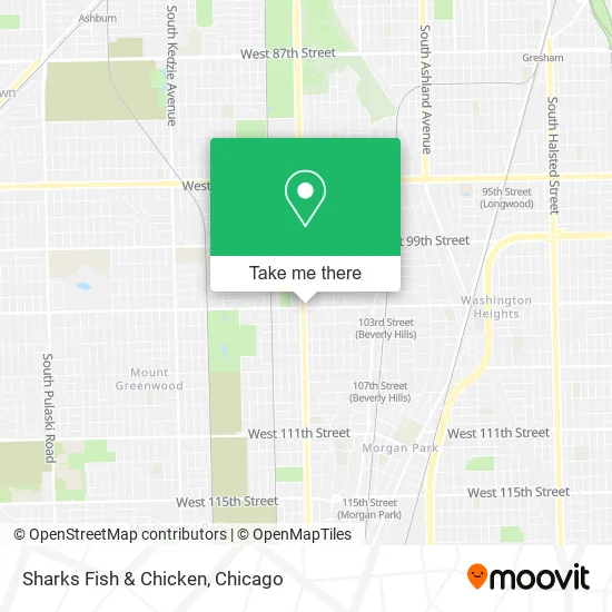 Sharks Fish & Chicken map