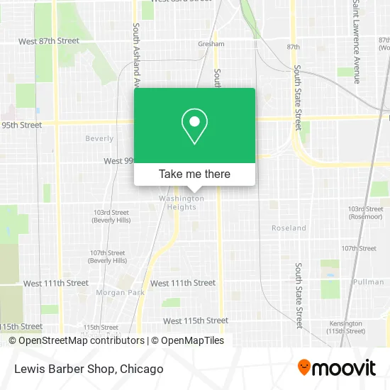 Lewis Barber Shop map