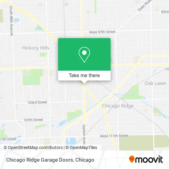 Mapa de Chicago Ridge Garage Doors