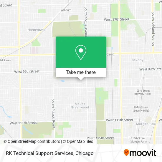 RK Technical Support Services map