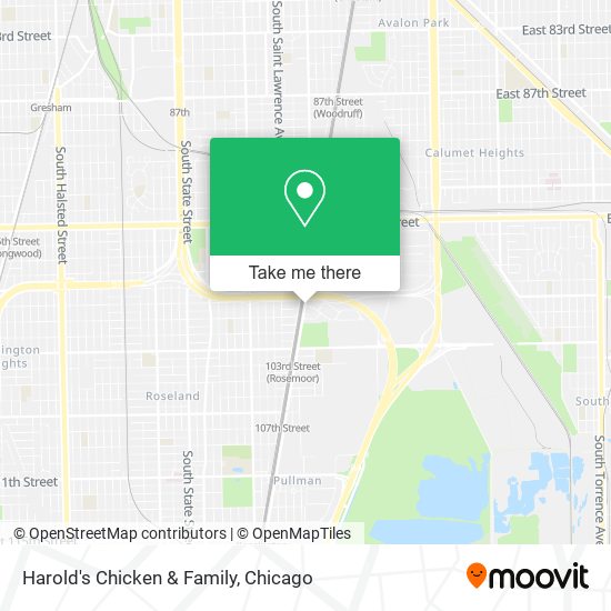 Harold's Chicken & Family map