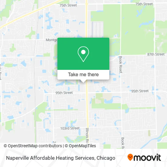 Naperville Affordable Heating Services map