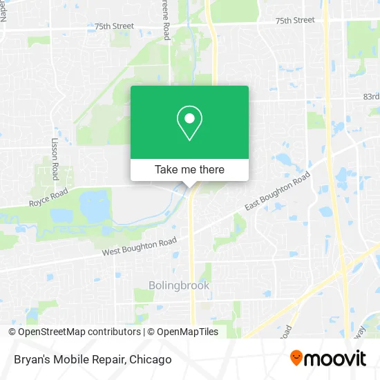 Bryan's Mobile Repair map