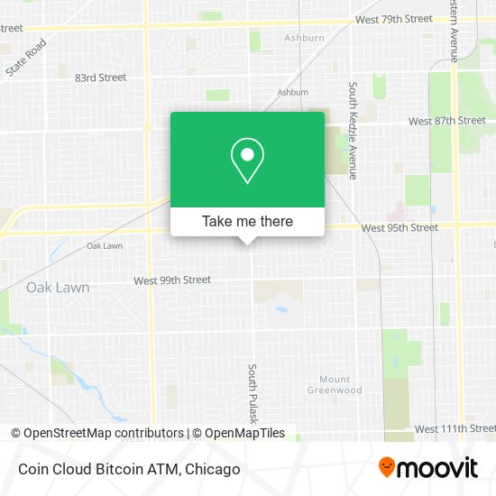 Mapa de Coin Cloud Bitcoin ATM