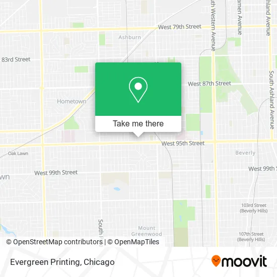 Evergreen Printing map
