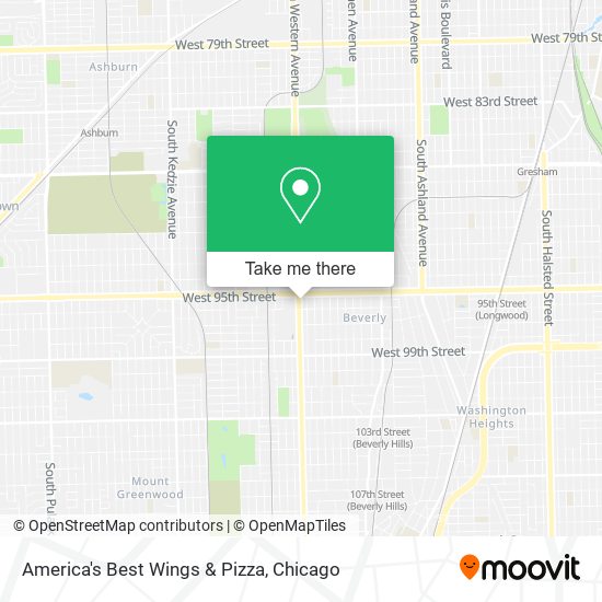 Mapa de America's Best Wings & Pizza