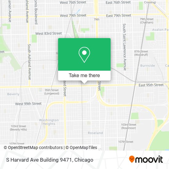 S Harvard Ave Building 9471 map