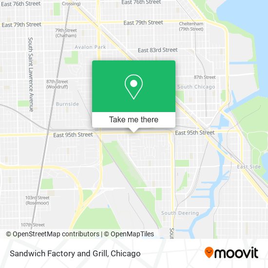 Mapa de Sandwich Factory and Grill