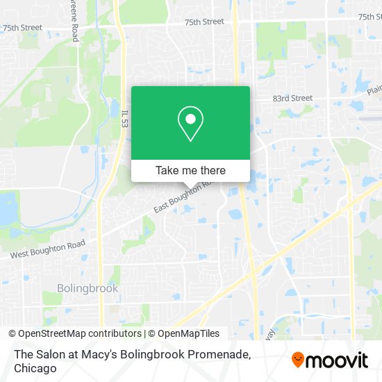 Mapa de The Salon at Macy's Bolingbrook Promenade