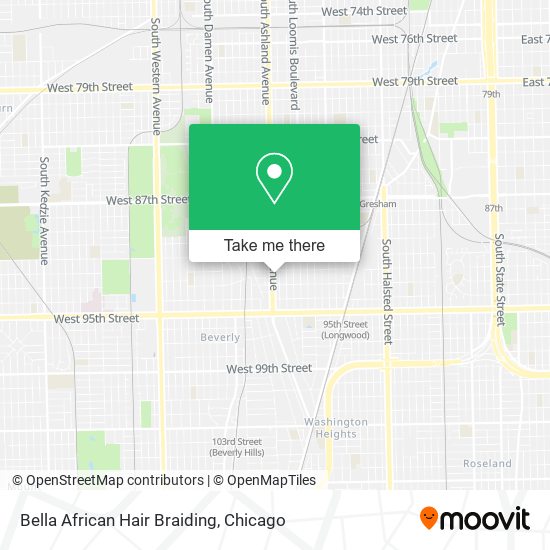 Bella African Hair Braiding map