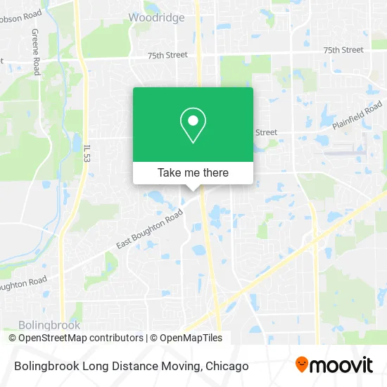 Bolingbrook Long Distance Moving map