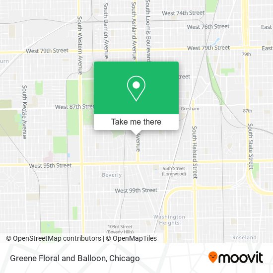 Mapa de Greene Floral and Balloon