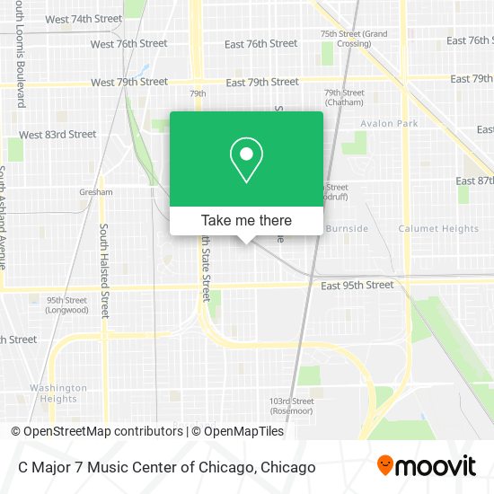 Mapa de C Major 7 Music Center of Chicago