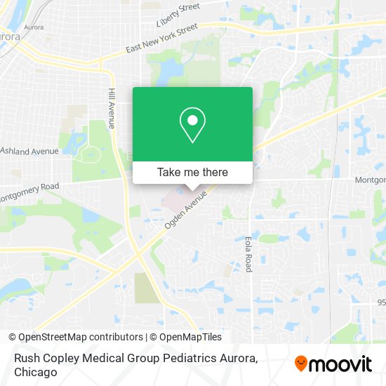 Rush Copley Medical Group Pediatrics Aurora map
