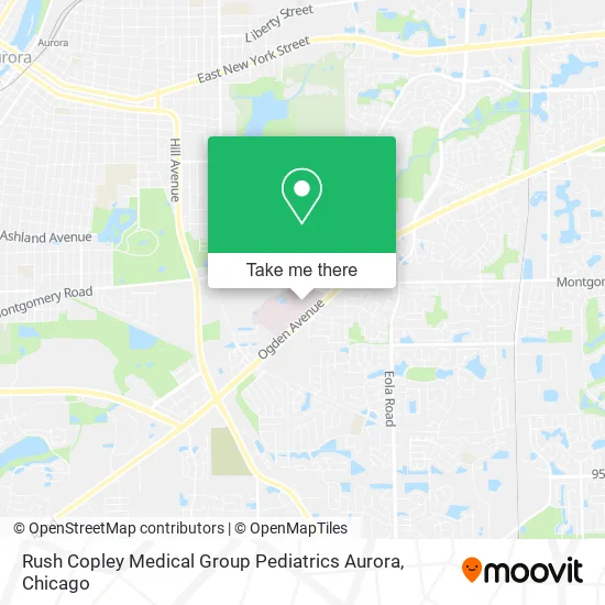 Rush Copley Medical Group Pediatrics Aurora map