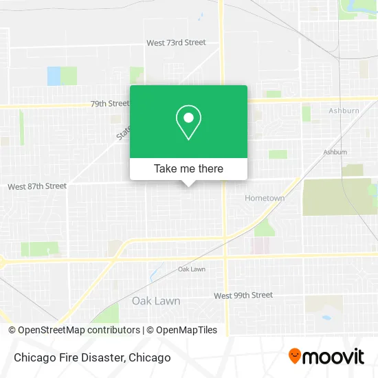 Mapa de Chicago Fire Disaster