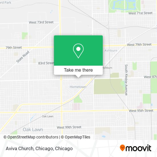 Aviva Church, Chicago map