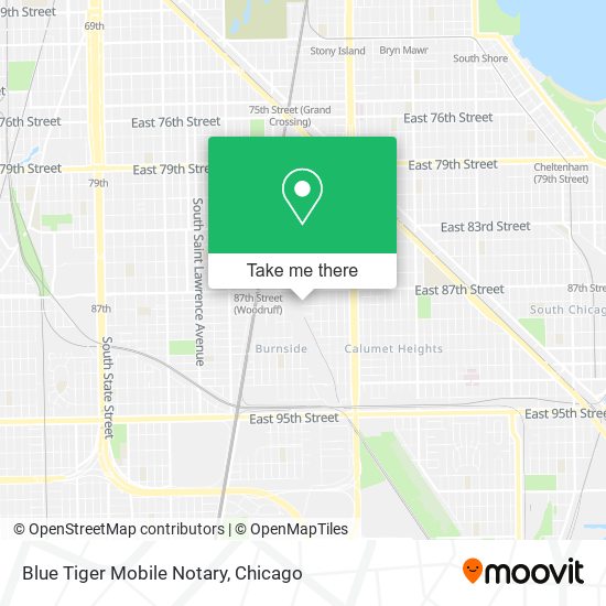 Mapa de Blue Tiger Mobile Notary