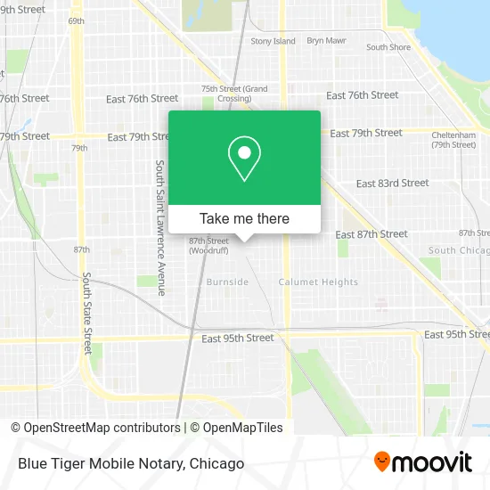 Blue Tiger Mobile Notary map
