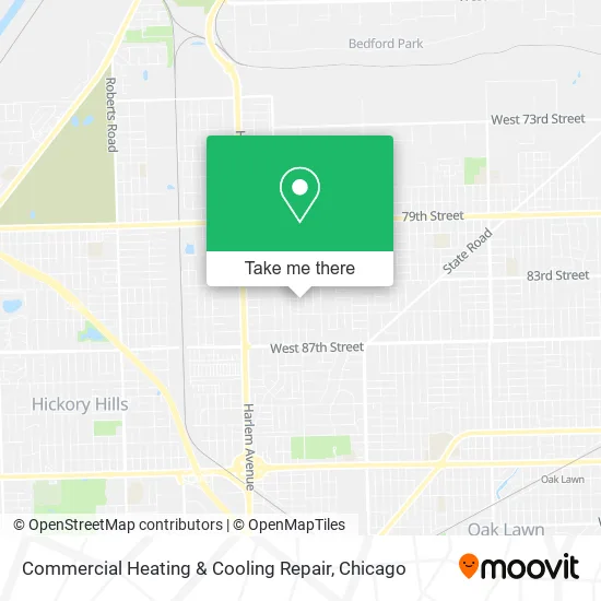 Commercial Heating & Cooling Repair map