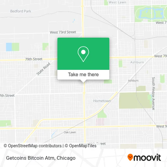 Getcoins Bitcoin Atm map