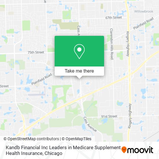 Mapa de Kandb Financial Inc Leaders in Medicare Supplement Health Insurance