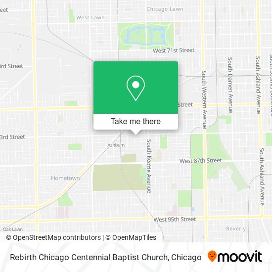 Rebirth Chicago Centennial Baptist Church map