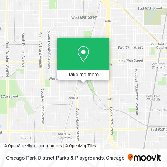 Mapa de Chicago Park District Parks & Playgrounds