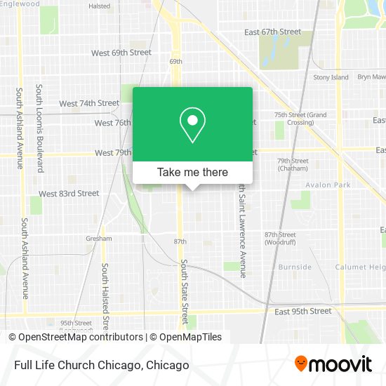 Mapa de Full Life Church Chicago