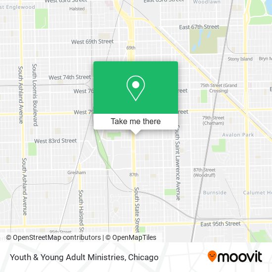 Youth & Young Adult Ministries map