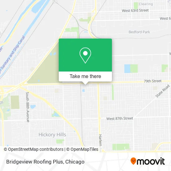 Bridgeview Roofing Plus map